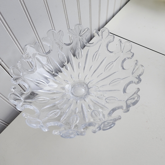 Shannon Crystal Footed Pedestal Compote Centerpiece Bowl Crown 10" 7" - Picture 3 of 9